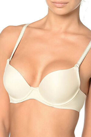 2150 Micro Kaplı Desteksiz Sütyen Ten