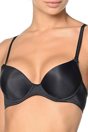 Micro Kaplı Desteksiz Sütyen Siyah