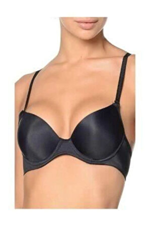 3'lü Paket Kadın Siyah Beyaz Ten Basic Dolgusuz Balenli Ortası Ince Kulakçıklı Sütyen 2150