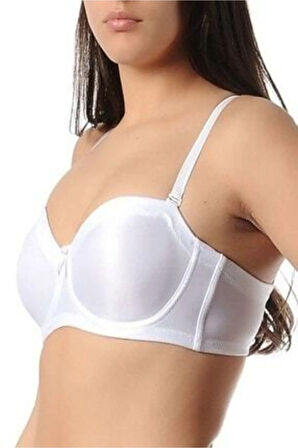 Kadın Beyaz Straplez Toparlayıcı Minimizer Sütyen 1680