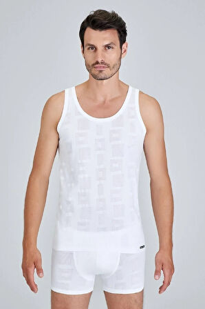 Erkek Atleti Kendinden Desenli