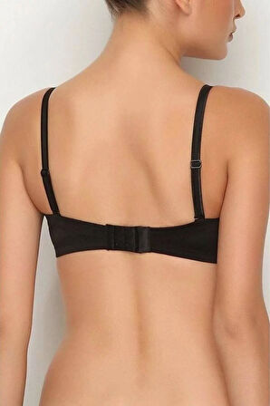 Kadın Siyah Çıkartılabilir Askılı Straplez Toparlayıcı Sütyen B/c Cup 1680