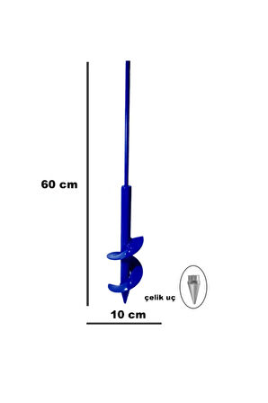 Fide Dikme Toprak Burgusu Matkap Ucu 60x10cm