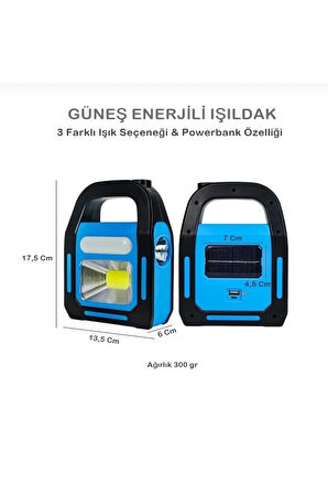 Solar Işıldak Fener Güneş Enerjili Ve Usb Sarj Kamp Lambası Cata Hazar Kamp Feneri Mobil Güç Kaynağı