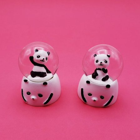 Mini Işıklı Panda Kar Küresi