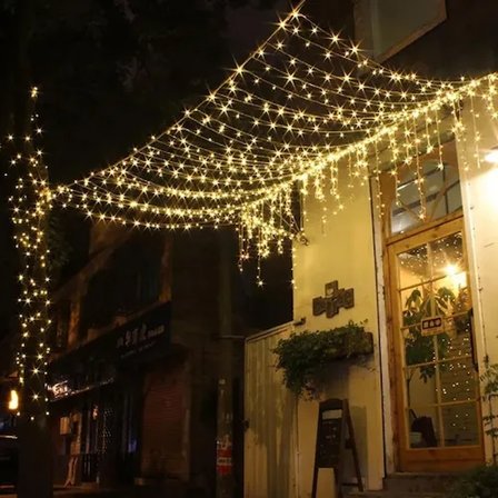 10m 100 LED Damla Uçlu Gün Işığı Şeffaf Kablo