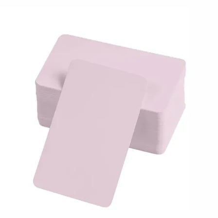 Boş Kelime Kartları 5x8 cm - 50 Adet Oval Kenarlı | Tabu &amp; Not Kartları - Pembe