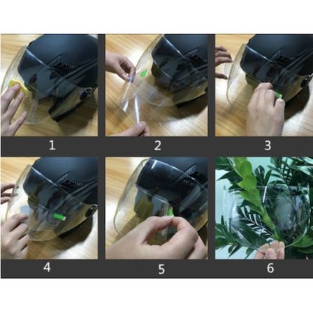 Motosiklet  Kaskı İçin Yağmur Kaydırıcı Film