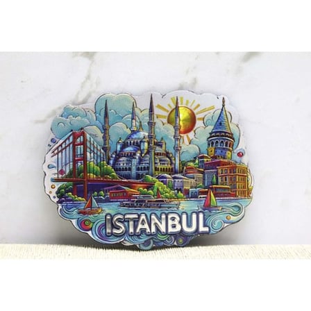 İstanbul Temalı Silikon Buzdolapı Süsü Magnet 10*6