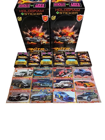 Nitro Power 1453 BD (40 Mini Kutu 120 Sticker 120 Hologramlı) Araba Kartları Yapışkanlı Hologramlı