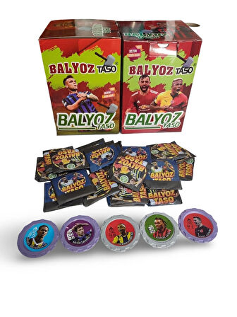Balyoz Taso 25 Adet Futbolcu Tasoları | Hediye Paketinde ve Mini Oyuncak Hediyeli Oyun Seti