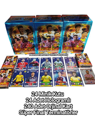 Süper Final Terminatörler 24 Minik Kutu (24 Adet Hologramlı 240 Adet Orijinal Kart) Futbolcu Kartı