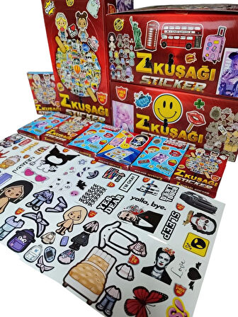 Z Kuşağı Sticker 40 Minik Kutu Birbirinden Eğlenceli Yapışkanlı Sticker Modelleri Hepsi Bu Kutularda