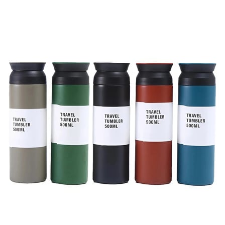 #Termos Paslanmaz Sızdırmaz Vakumlu Isı Koruyucu Hediyelik Kamp Piknik Gri Şık Çelik Termos 500 ML