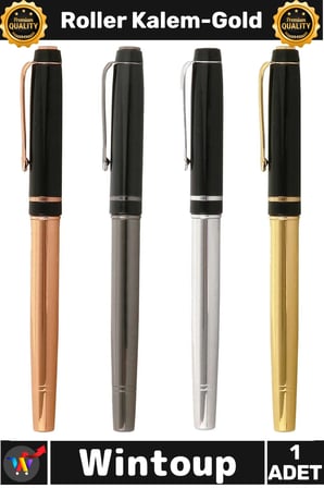 #Roller Premium Luks Metal Tasarim Hediyelik Aksesuari Sik Ergonomik Kaliteli Profesyonel Roller Kalem Gold
