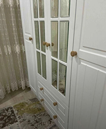Emilya Ahşap Kulp Lüks Country Mutfak Mobilya Dolap Çekmece Kulbu