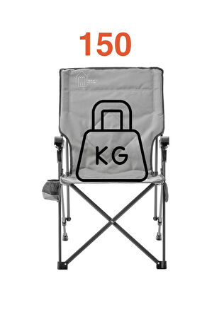 3 Kademe Yatabilen Sırtlı, Katlanabilir, Sünger Takviyeli 150 kg Kapasiteli Lüks Kamp Sandalyesi