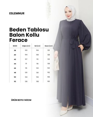 BALON KOL  MEDİNE İPEĞİ YAZLIK FERACE