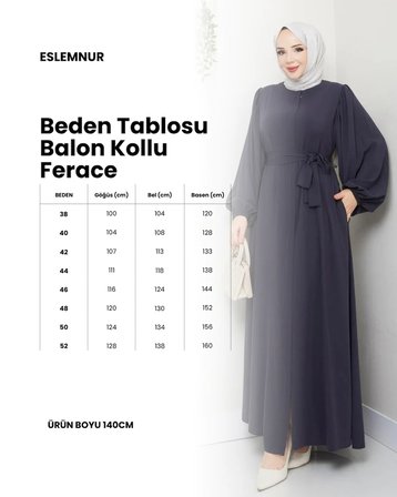 BALON KOL  MEDİNE İPEĞİ YAZLIK FERACE