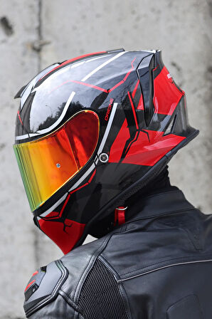 Dinamo Never Broken Siyah-Kırmızı Kask