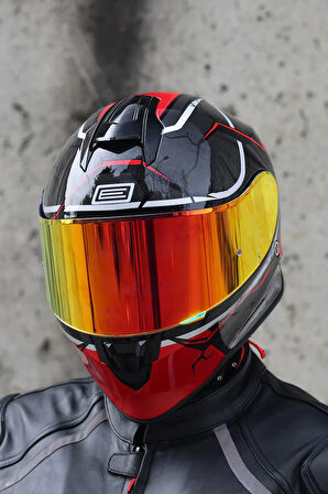 Dinamo Never Broken Siyah-Kırmızı Kask