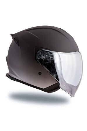 Palio 2  DeepSky Mat Siyah-Mat Titanium Açık Kask