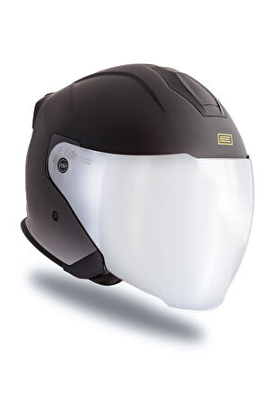 Palio 2  DeepSky Mat Siyah-Mat Titanium Açık Kask