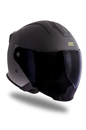 Palio 2  DeepSky Mat Siyah-Mat Titanium Açık Kask