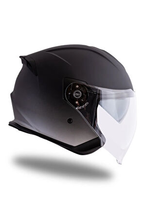 Palio 2  DeepSky Mat Siyah-Mat Titanium Açık Kask