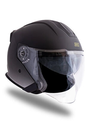 Palio 2  DeepSky Mat Siyah-Mat Titanium Açık Kask