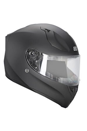 Strada Mat Siyah Kask ( Güneş Vizörlü )