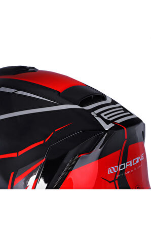 Dinamo Never Broken Siyah-Kırmızı Kask