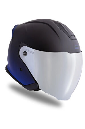 Palio DeepSky Mat Siyah-Mavi Açık Kask