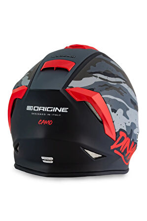 Dinamo Camo Siyah-Titanium-Kırmızı Kask