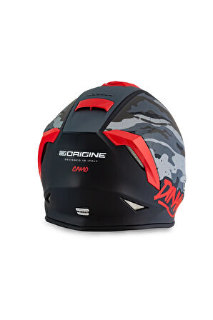 Dinamo Camo Siyah-Titanium-Kırmızı Kask