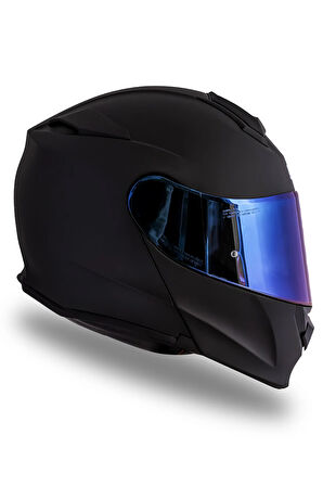 Delta Basic Mat Siyah çene Açılır Kask