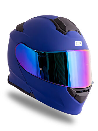 Delta Basic Mat Mavi Çene Açılır Kask