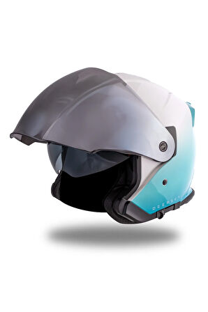 Palio 2  DeepSky Mavi-Beyaz  Kask