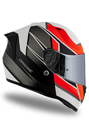 Strada Competition Mat Siyah-Turuncu-Beyaz Kask