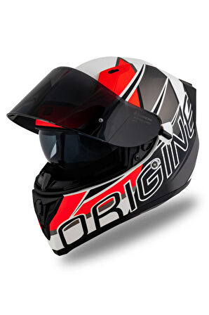 Strada Competition Mat Siyah-Turuncu-Beyaz Kask