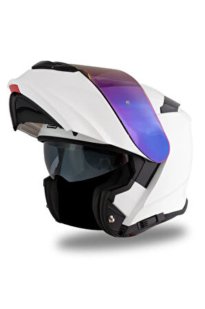 Delta Basic Beyaz Çene Açılır Kask