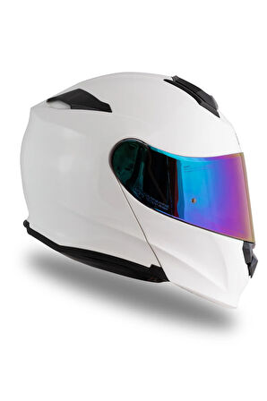 Delta Basic Beyaz Çene Açılır Kask