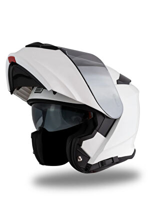 Delta Basic Beyaz Çene Açılır Kask