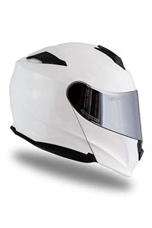 Delta Basic Beyaz Çene Açılır Kask