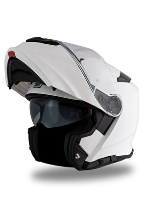 Delta Basic Beyaz Çene Açılır Kask