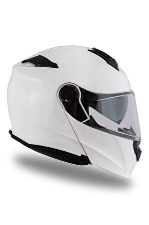 Delta Basic Beyaz Çene Açılır Kask