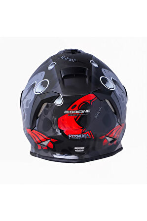 Dinamo Fishuga Siyah-Kırmızı-Gri Kask