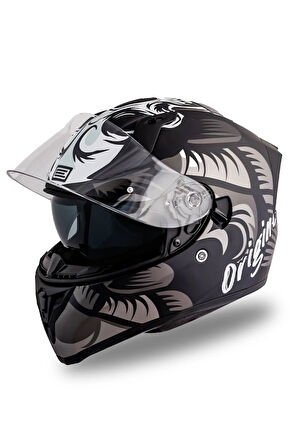 Strada Hardcore Mat Titanyum-Beyaz-Siyah