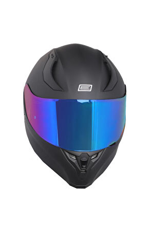 Strada Mat Siyah Kask ( Güneş Vizörlü )