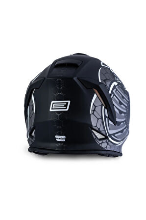 Dinamo Fighter MatSiyah-Titanium-Beyaz Kask